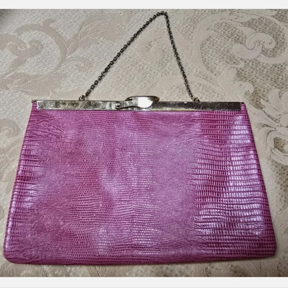Carrie Bradshaw's Vtg Pink Clutch By Etra - Picture 2 of 15
